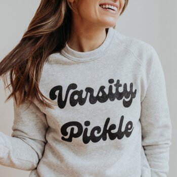 Varsity Grey Pickleball Sweatshirt (Unisex) - Image 3