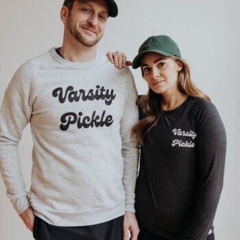 Varsity Grey Pickleball Sweatshirt (Unisex) - Image 5