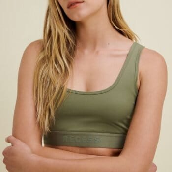 Mica Crop Bra - Olive - Image 2