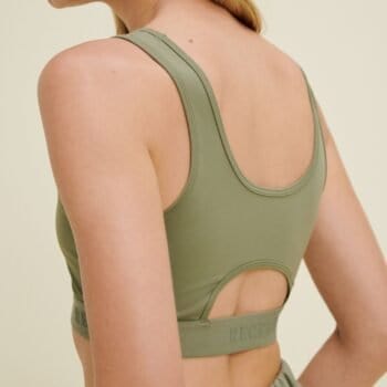 Mica Crop Bra - Olive - Image 3